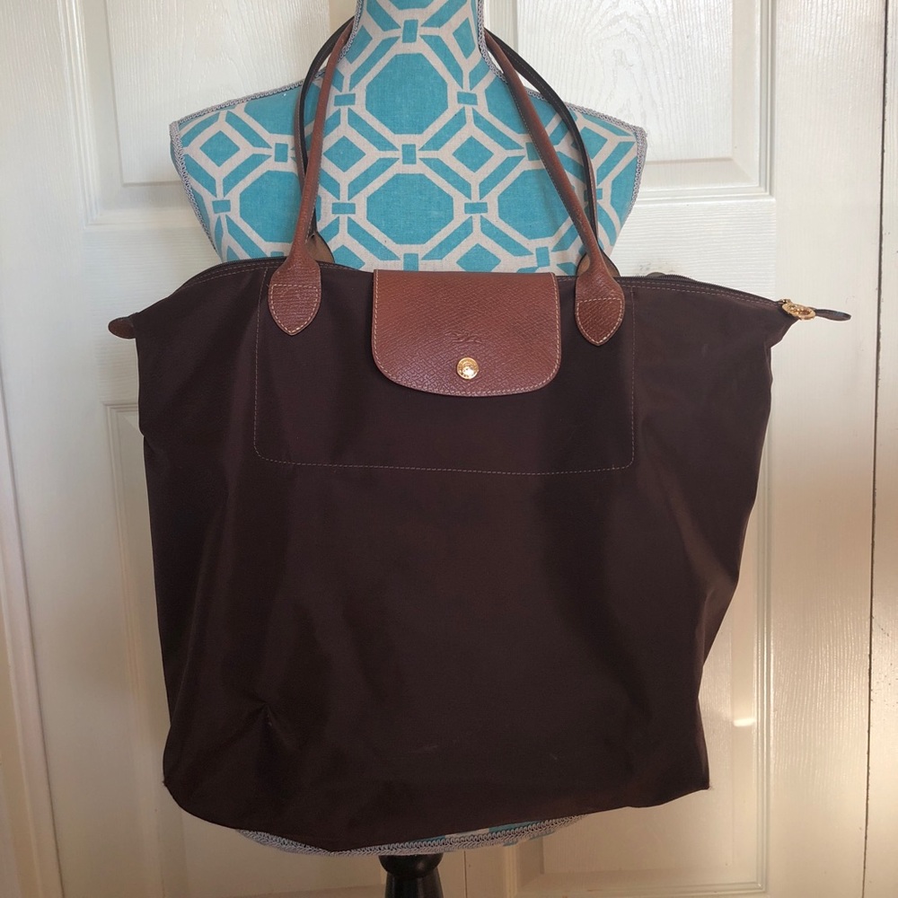 Longchamp Large Pilage Tote in Brown